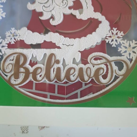 Santa clause 3D 8x8" Holiday Picture - Picture 4 of 4